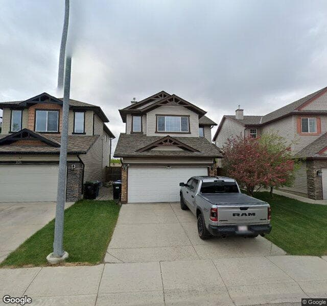 Street view of 100 Everglen Grove SW, Calgary