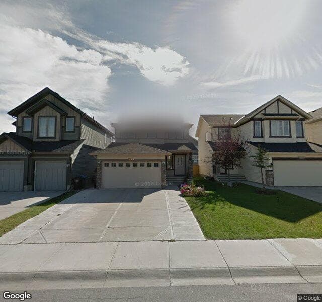 Street view of 599 Panamount Boulevard NW, Calgary