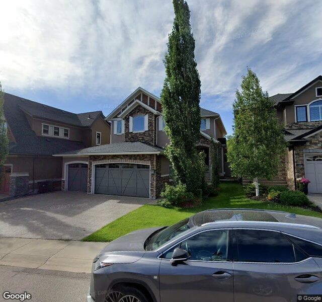 Street view of 132 Aspen Cliff Close SW, Calgary