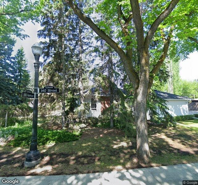 Street view of 14004 100 Avenue NW, Edmonton