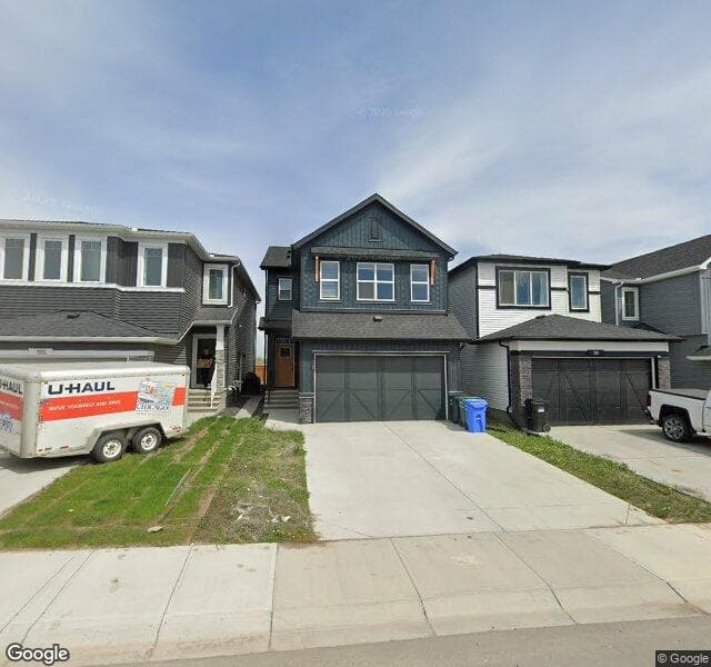 Street view of 98 Creekstone Path SW, Calgary