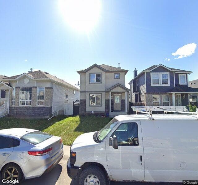 Street view of 158 Saddlemead Green NE, Calgary