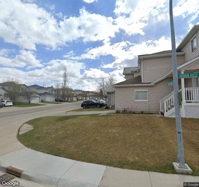 Street view of 9408 Hidden Valley Drive NW, Calgary