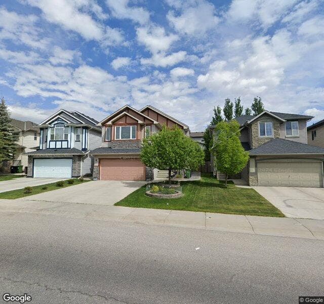 Street view of 448 Hidden Creek Boulevard NW, Calgary