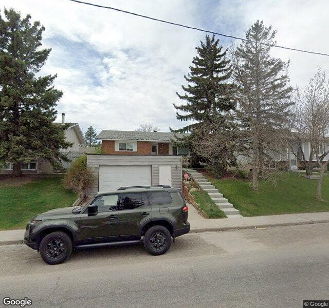 Street view of 7627 Hunterview Drive NW, Calgary