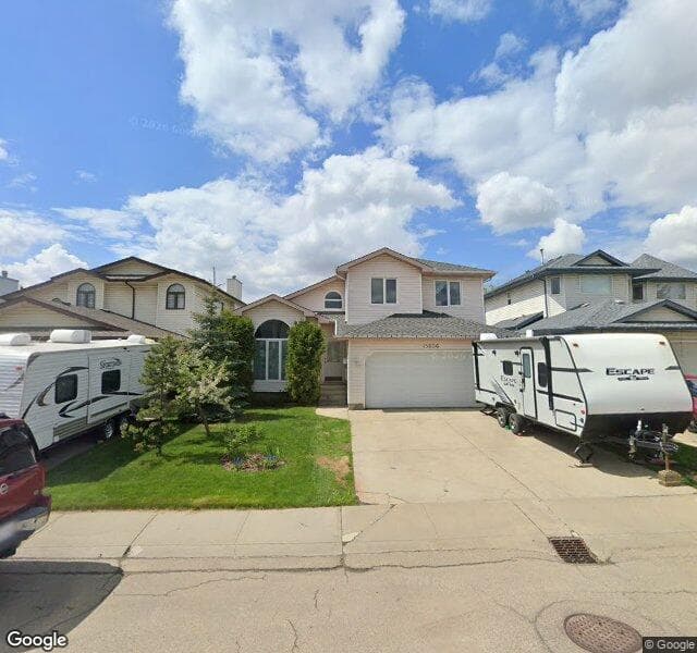 Street view of 15606 67 Street NW, Edmonton