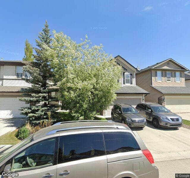 Street view of 72 Cougarstone Court SW, Calgary