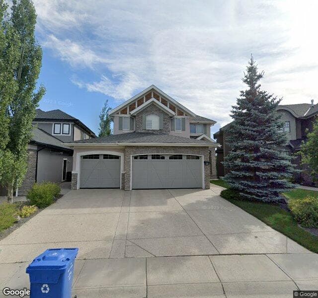 Street view of 28 Aspen Cliff Close SW, Calgary