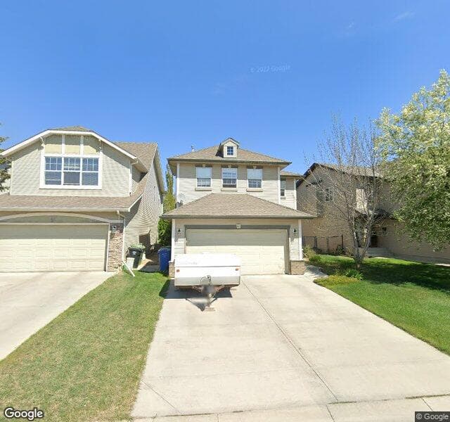 Street view of 42 Cougarstone Close SW, Calgary