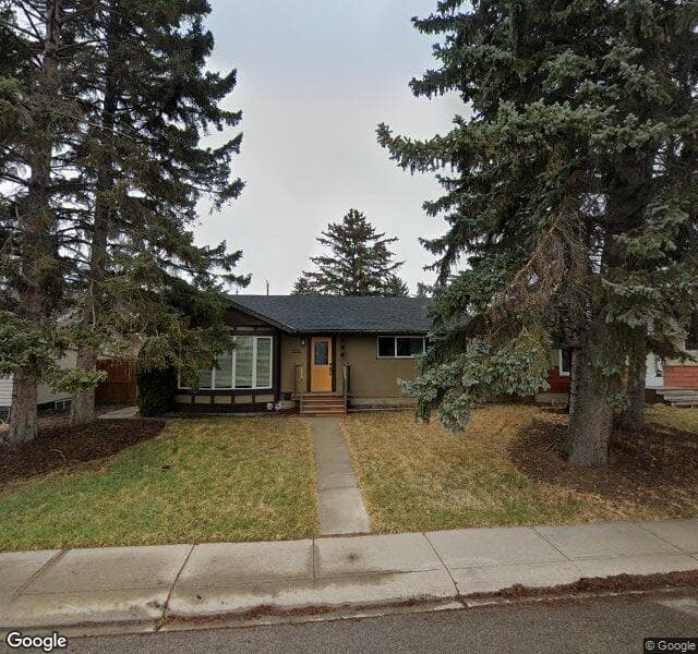 Street view of 9216 Academy Drive SE, Calgary