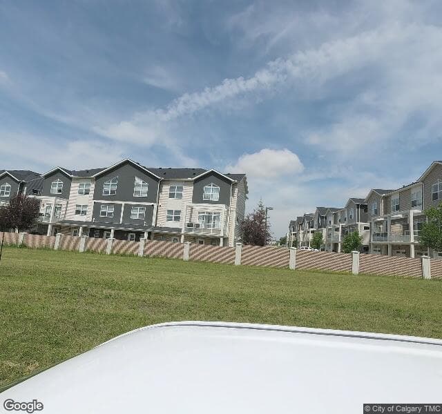 Street view of 404 Redstone View NE, Calgary