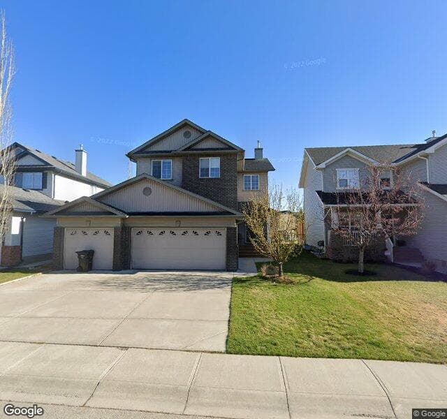 Street view of 66 Cougarstone Terrace SW, Calgary