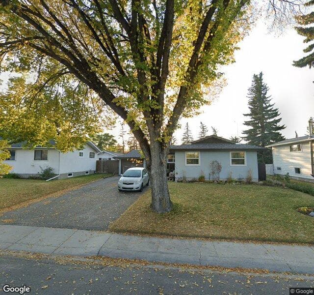 Street view of 36 Hallbrook Place SW, Calgary