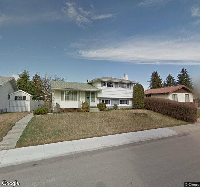 Street view of 4515 41 Street NW, Calgary