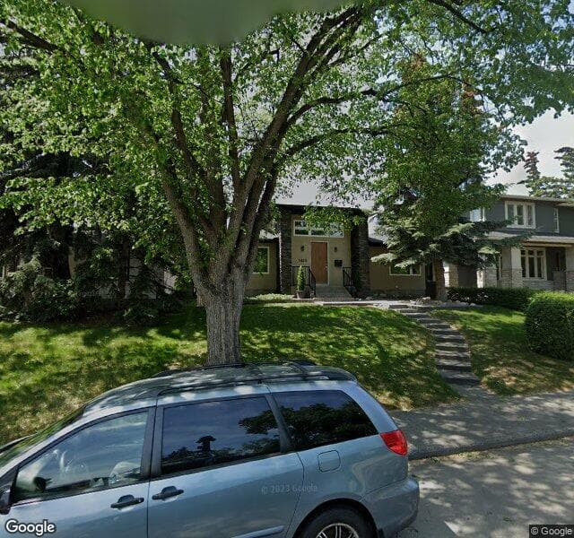 Street view of 1423 Windsor Street NW, Calgary