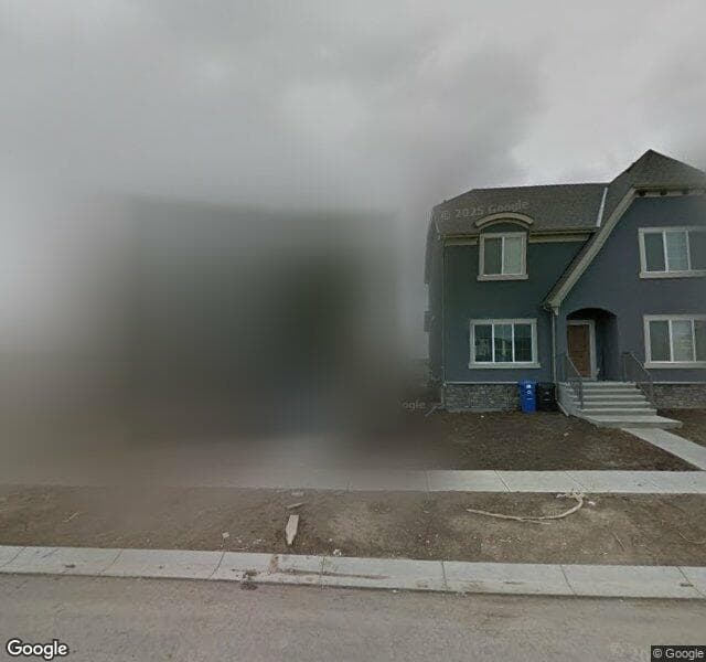 Street view of 8077 Masters Boulevard SE, Calgary