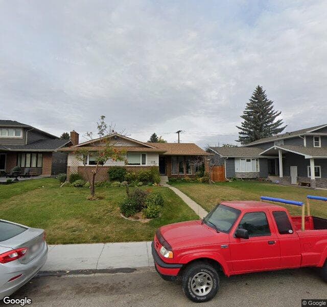 Street view of 115 Parkland Place SE, Calgary