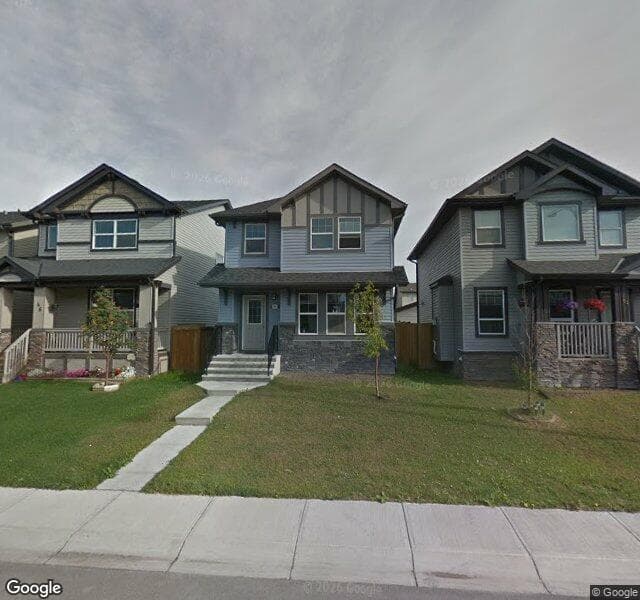 Street view of 50 Skyview Springs Rise NE, Calgary