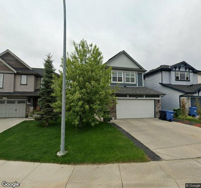 Street view of 34 Silverado Skies Crescent SW, Calgary