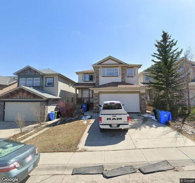 Street view of 110 Panamount Rise NW, Calgary