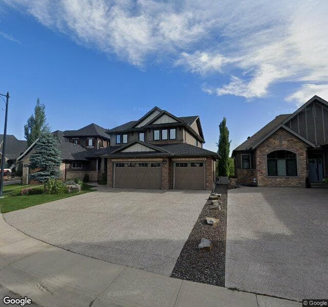 Street view of 52 Aspen Cliff Close SW, Calgary