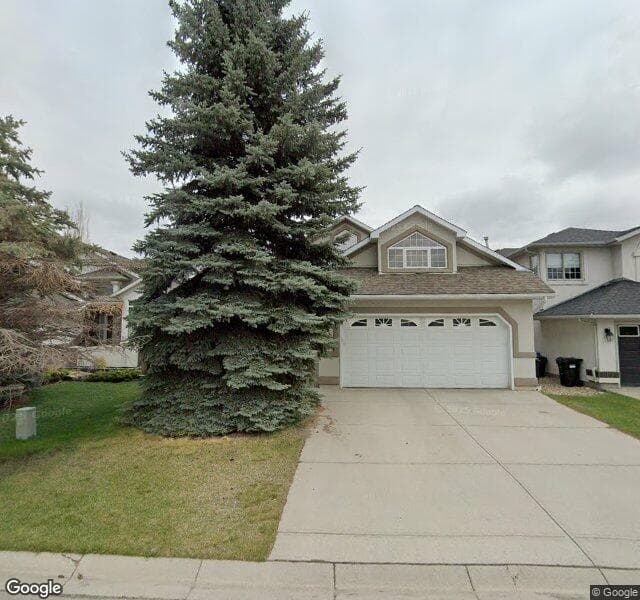 Street view of 99 Evergreen Close SW, Calgary