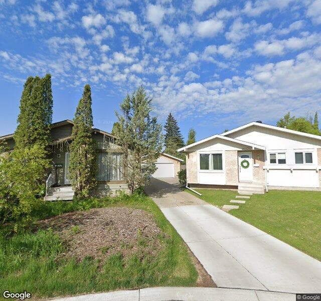 Street view of 16934 101 Street NW, Edmonton