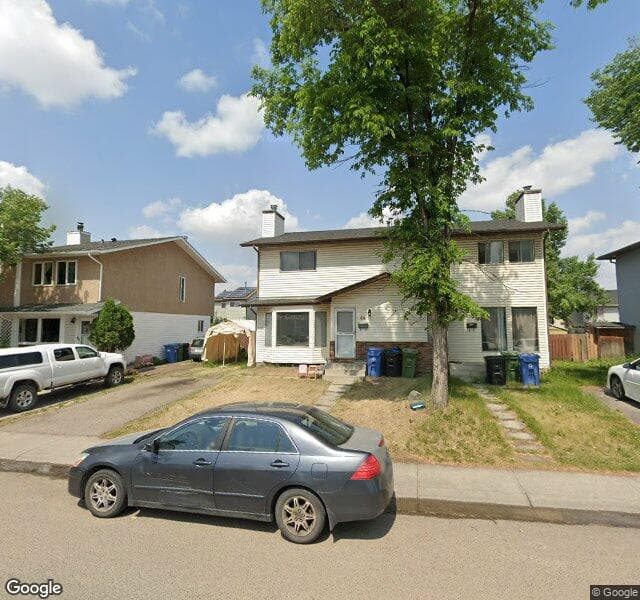 Street view of 44 Castleglen Road NE, Calgary