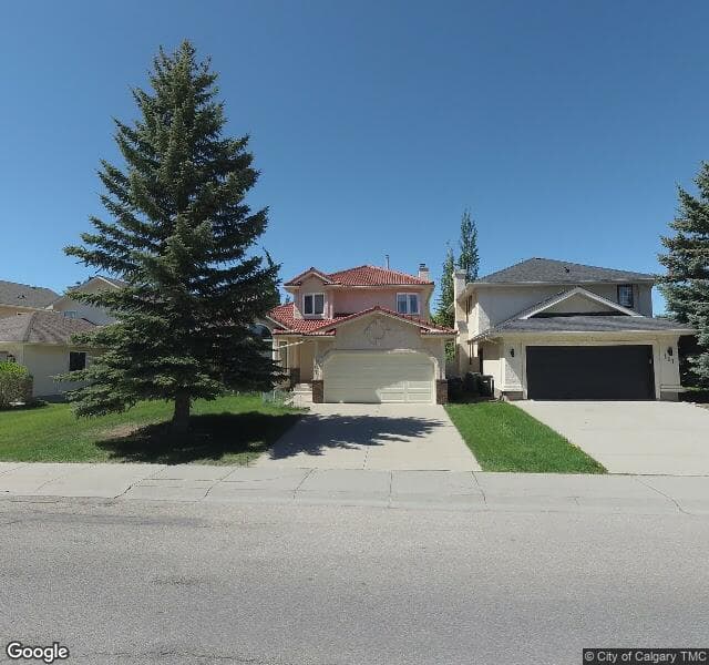 Street view of 107 Hawkstone Drive NW, Calgary