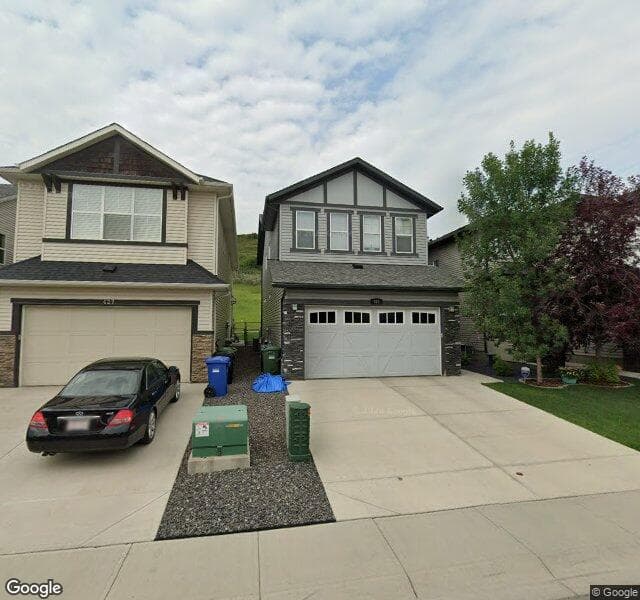 Street view of 423 Chaparral Valley Way SE, Calgary