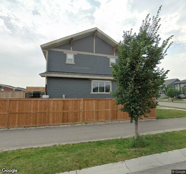 Street view of 8104 Masters Boulevard SE, Calgary