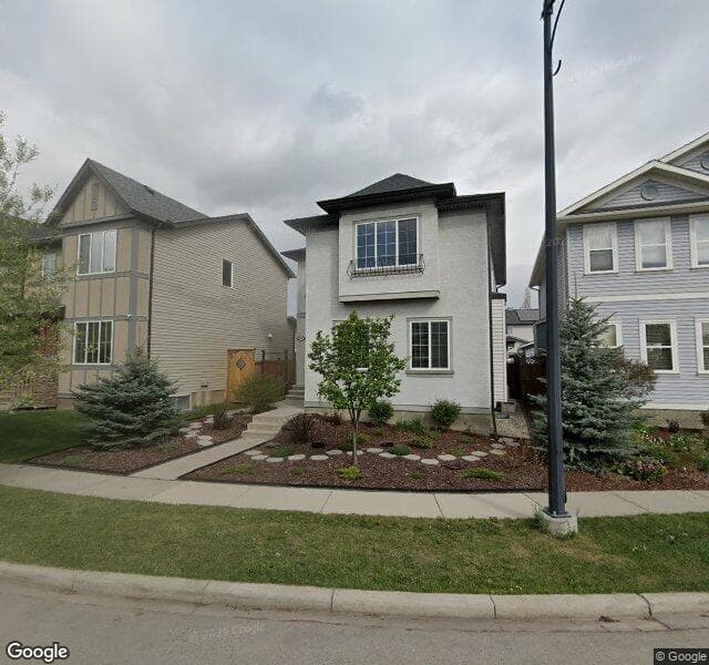 Street view of 46 Elgin Meadows Green SE, Calgary