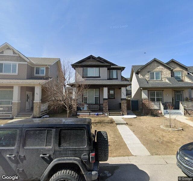 Street view of 100 Skyview Springs Manor NE, Calgary