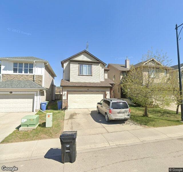 Street view of 42 Evansford Grove NW, Calgary
