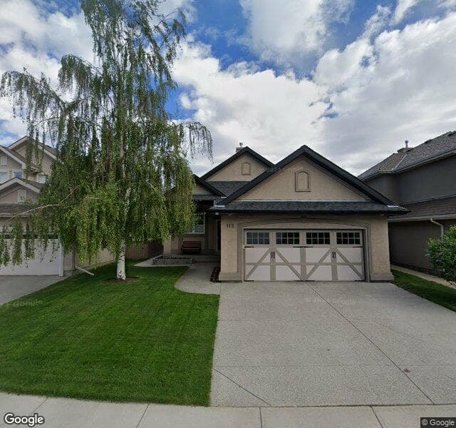 Street view of 115 Cranleigh Green SE, Calgary