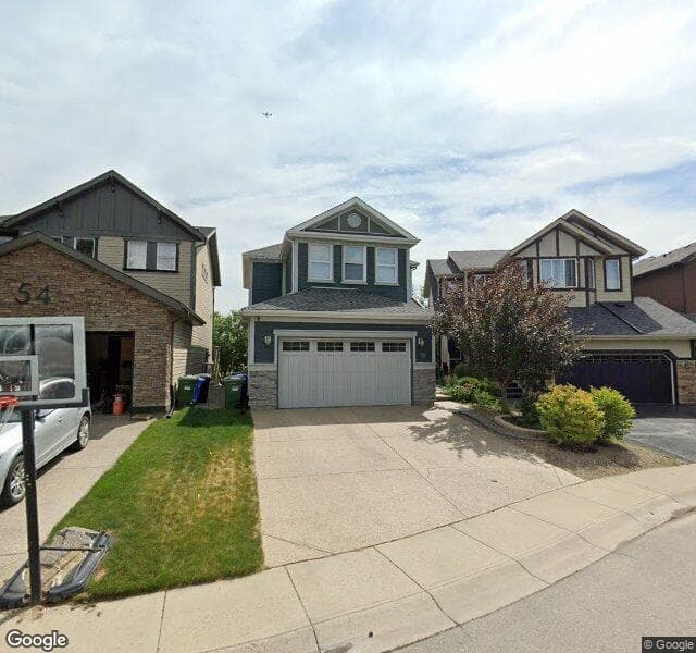 Street view of 58 Chaparral Valley Grove SE, Calgary