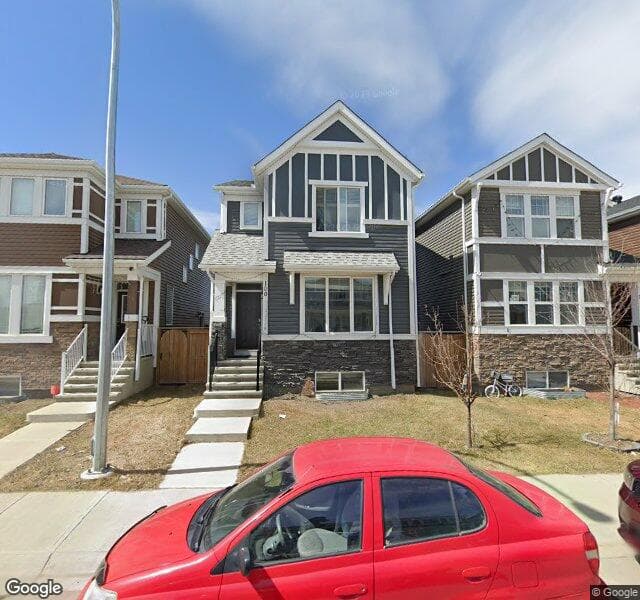 Street view of 100 Red Embers Crescent NE, Calgary