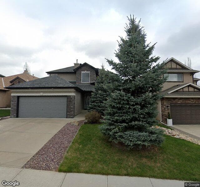 Street view of 42 Evercreek Bluffs Road SW, Calgary