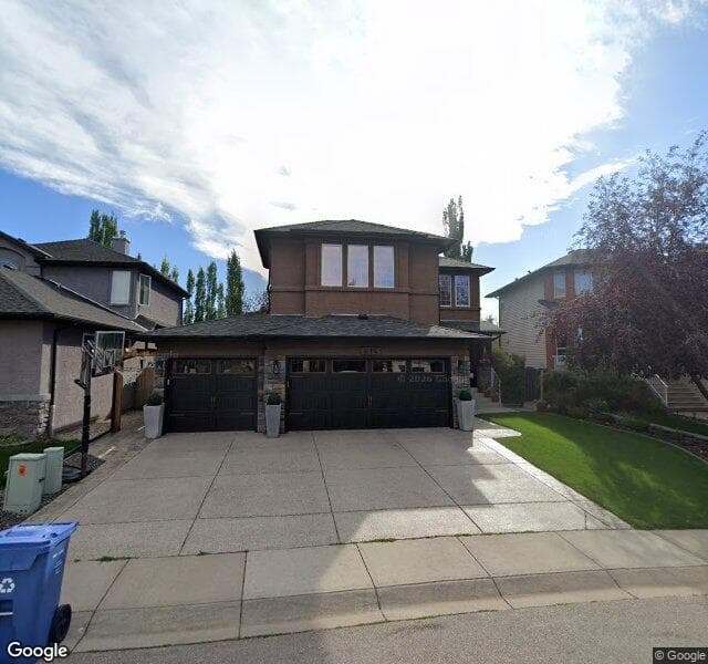 Street view of 614 Wentworth Place SW, Calgary