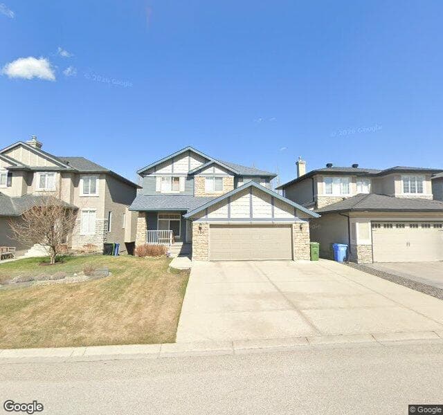 Street view of 196 Panamount Green NW, Calgary