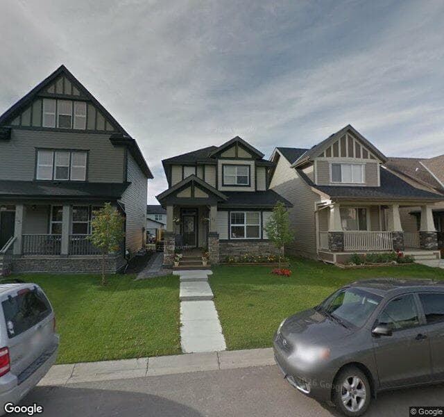 Street view of 31 Skyview Springs Rise NE, Calgary