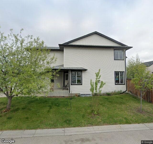 Street view of 4 Everglen Grove SW, Calgary