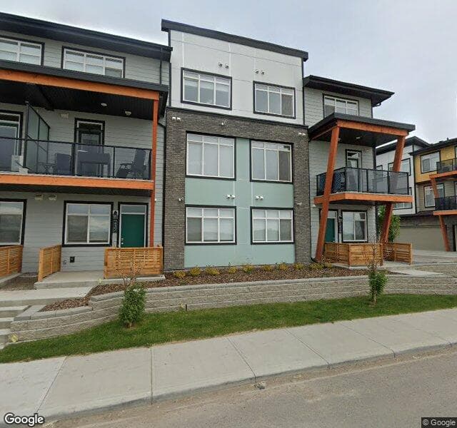 Street view of 414 Seton Pass SE, Calgary