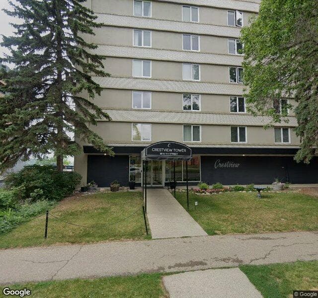 Street view of 1403-9816 112 Street NW, Edmonton