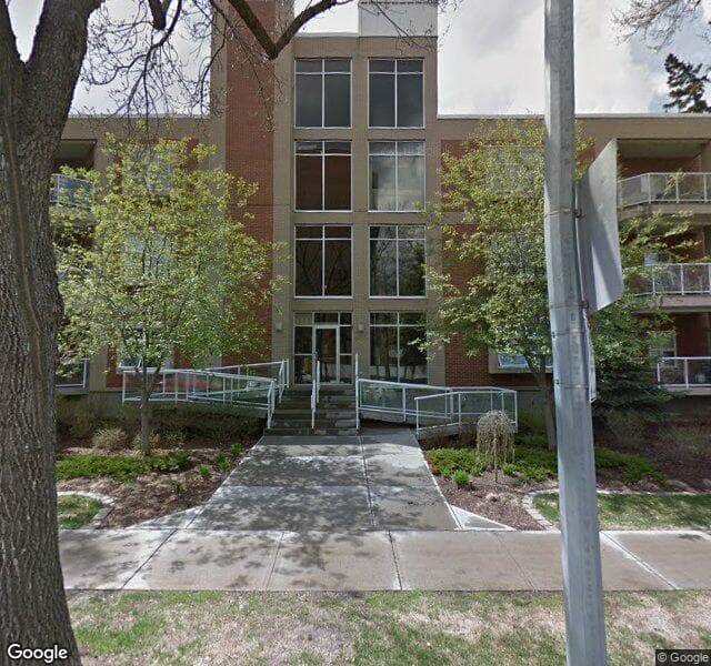 Street view of 207-9910 111 Street NW, Edmonton