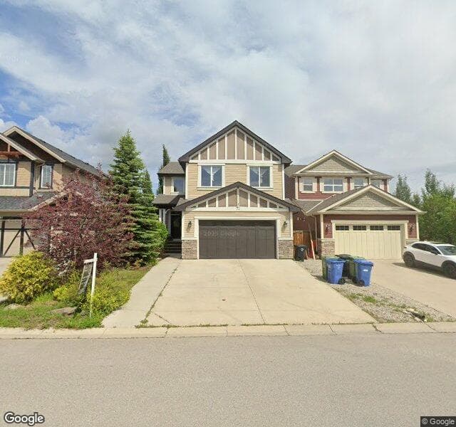 Street view of 77 Chaparral Valley Grove SE, Calgary