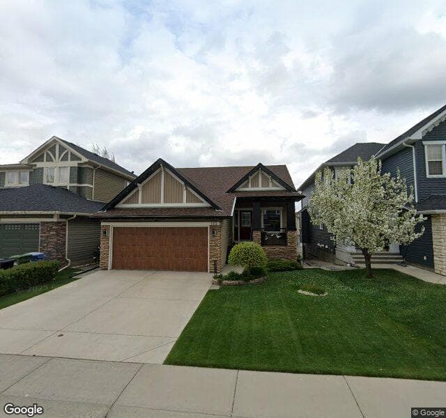 Street view of 202 Silverado Bank Circle SW, Calgary