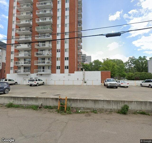 Street view of 1702-10150 117 Street NW, Edmonton