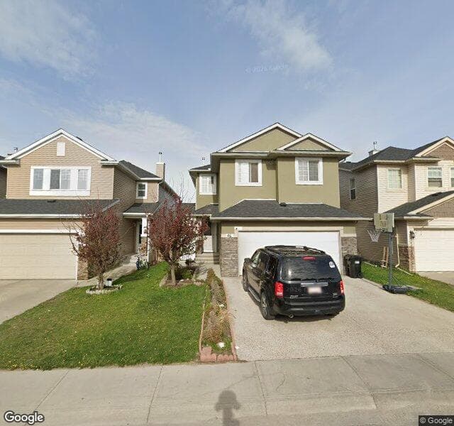 Street view of 46 Saddlecrest Gardens NE, Calgary