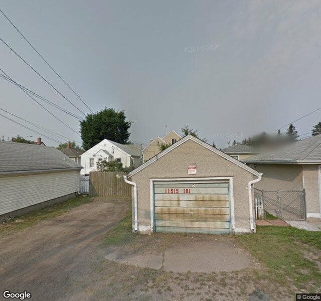 Street view of 11515 101 Street NW, Edmonton